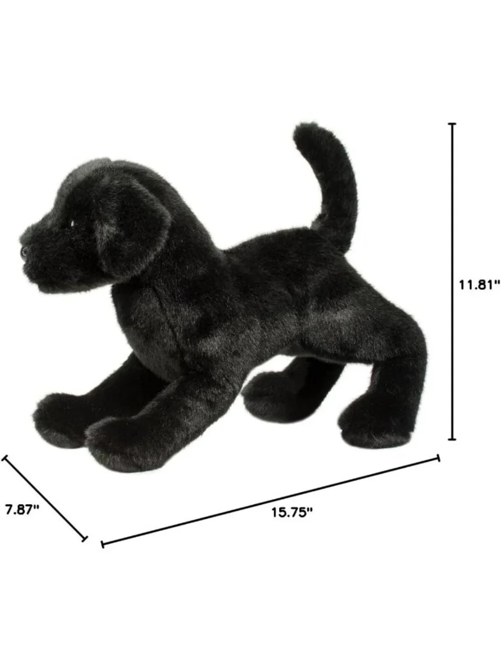 Adorable Black Lab Plush Stuffed Animal | Soft Cuddly Toy for Dog Lovers